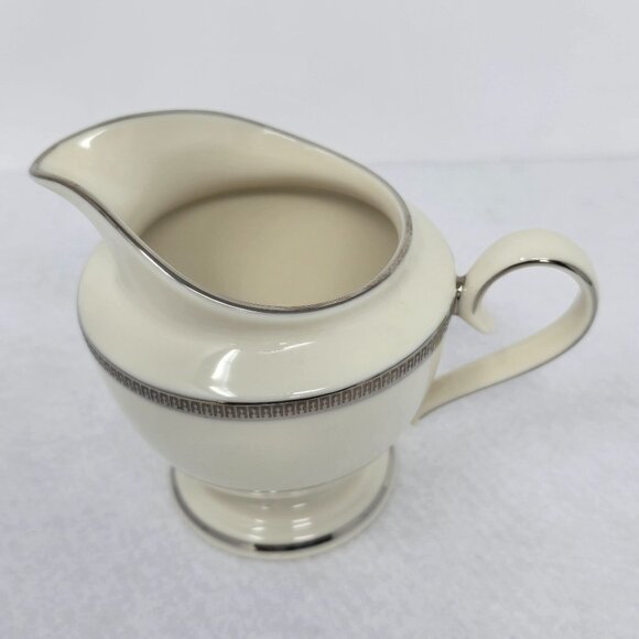 Lenox Presidential Collection Creamer Tuxedo Platinum Ivory Porcelain China - Picture 4 of 12